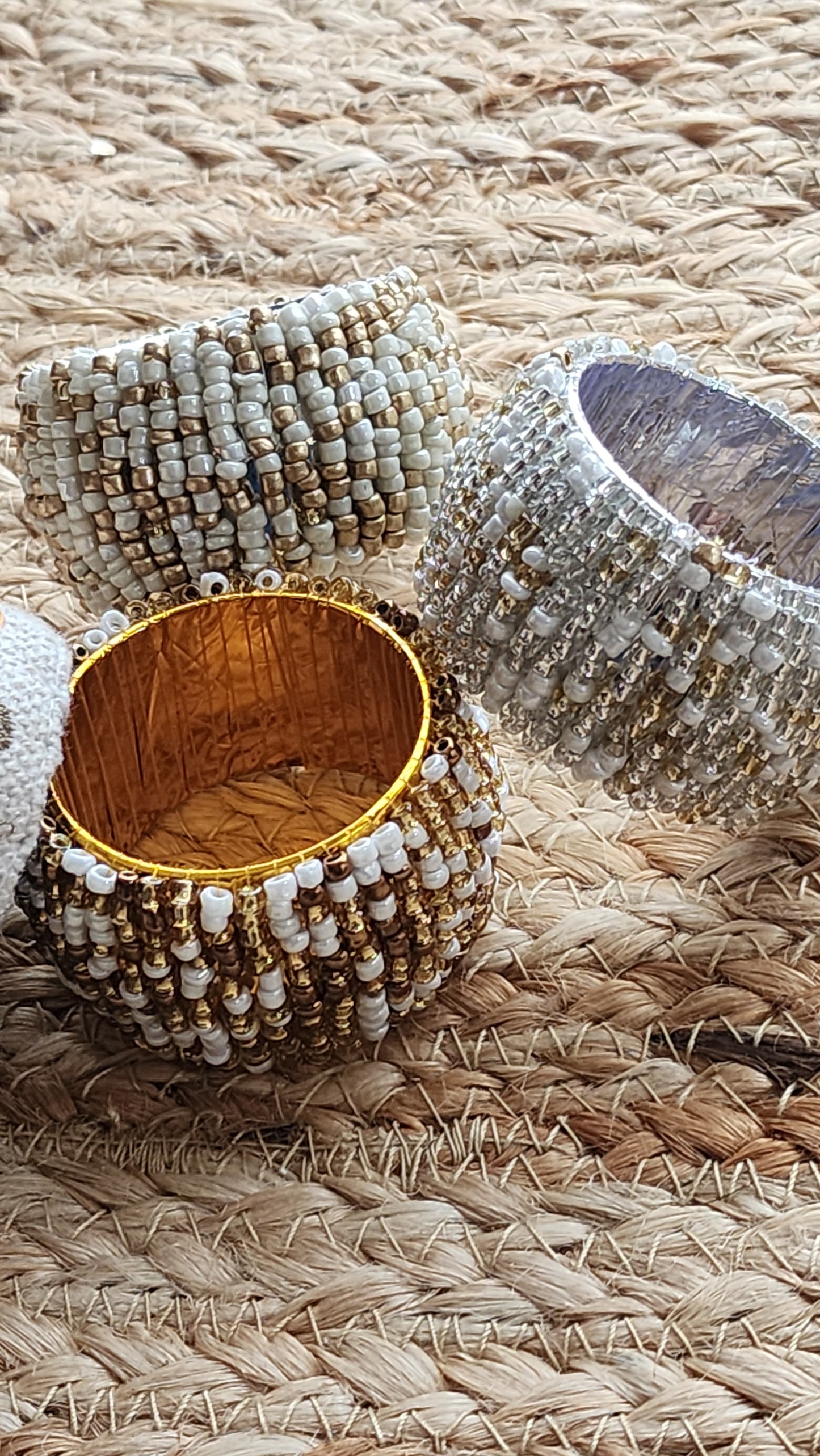 Golden Beaded Tableware Set