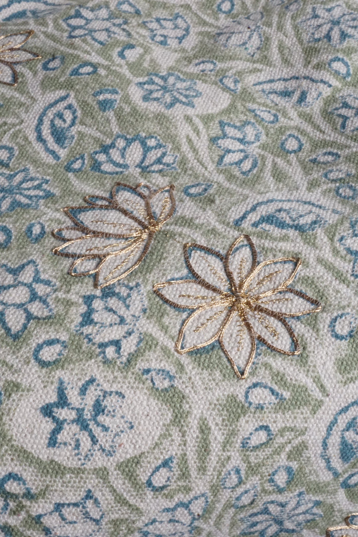 Artisanal Chikan and Lace Adorned Runner