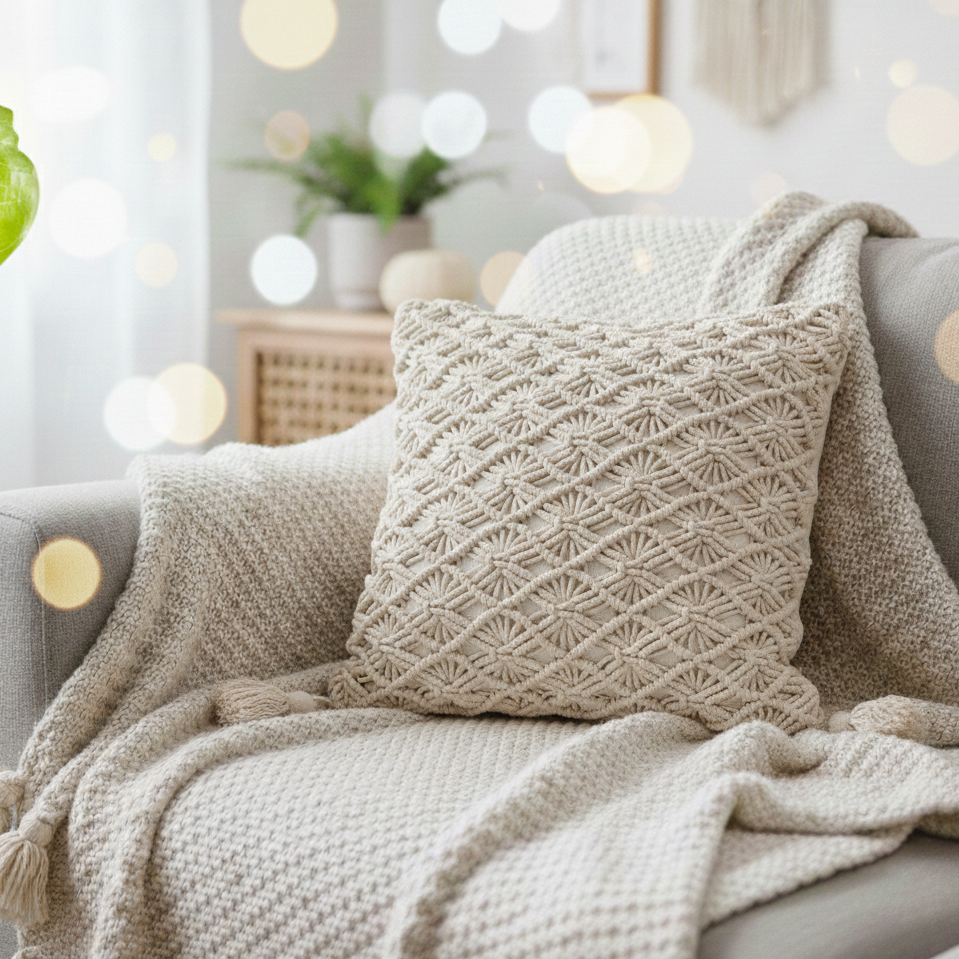 Macrame Cushion Cover