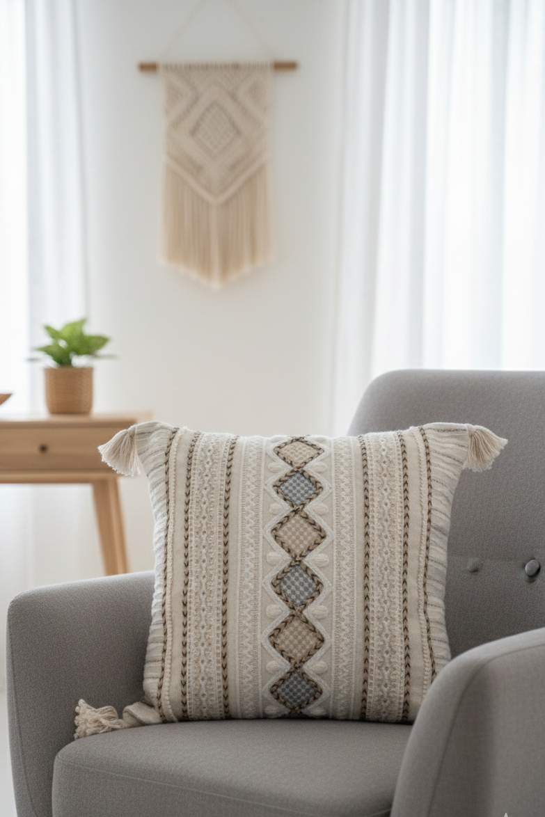 Royal Mughal Motif Cushion Cover