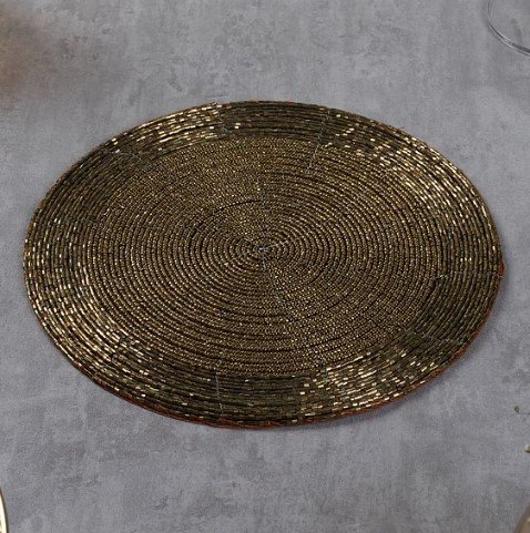Festive Coaster Set of 2(Gold)