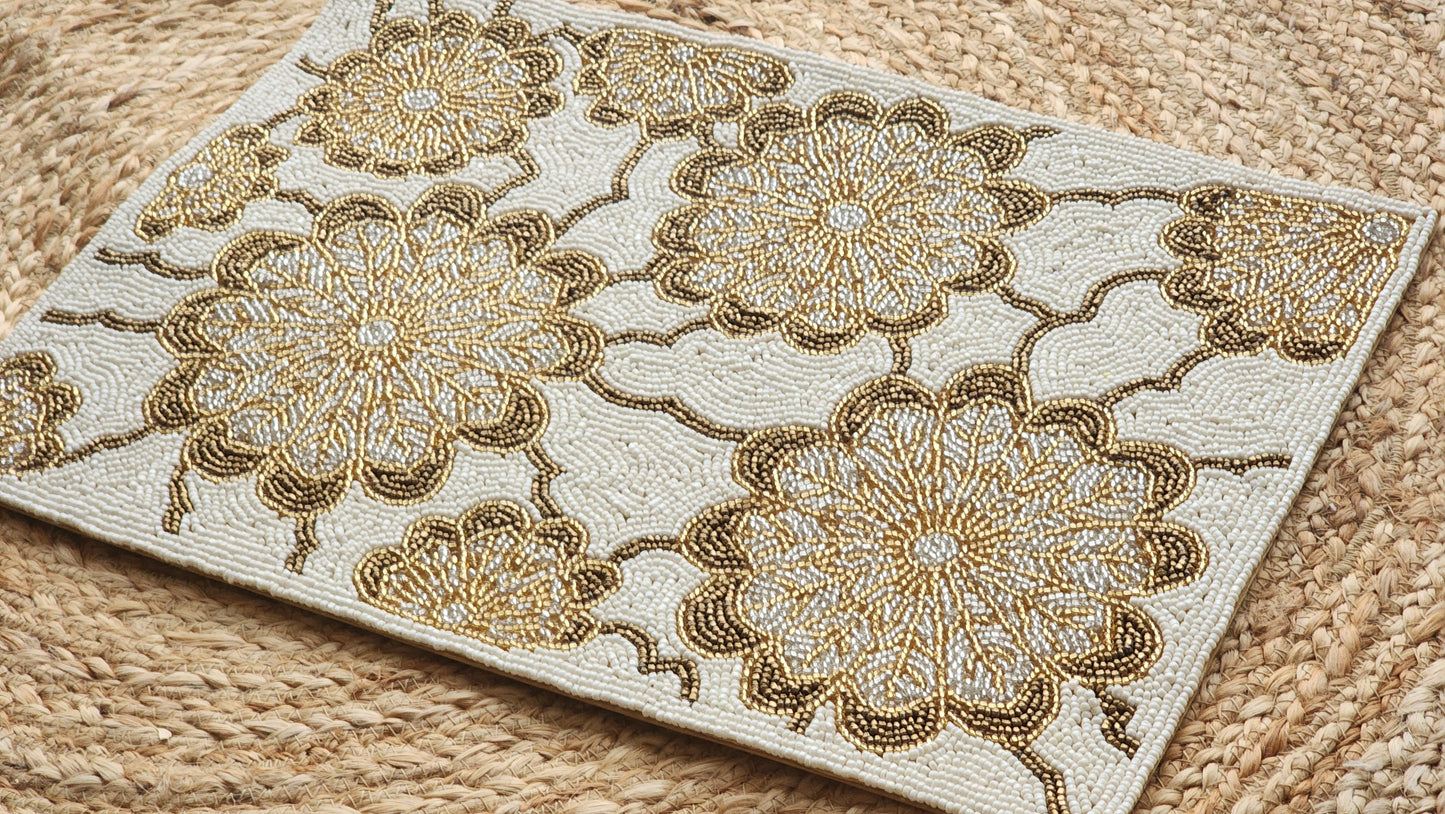 Golden Beaded Tableware Set