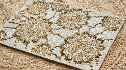 Golden Beaded Tableware Set