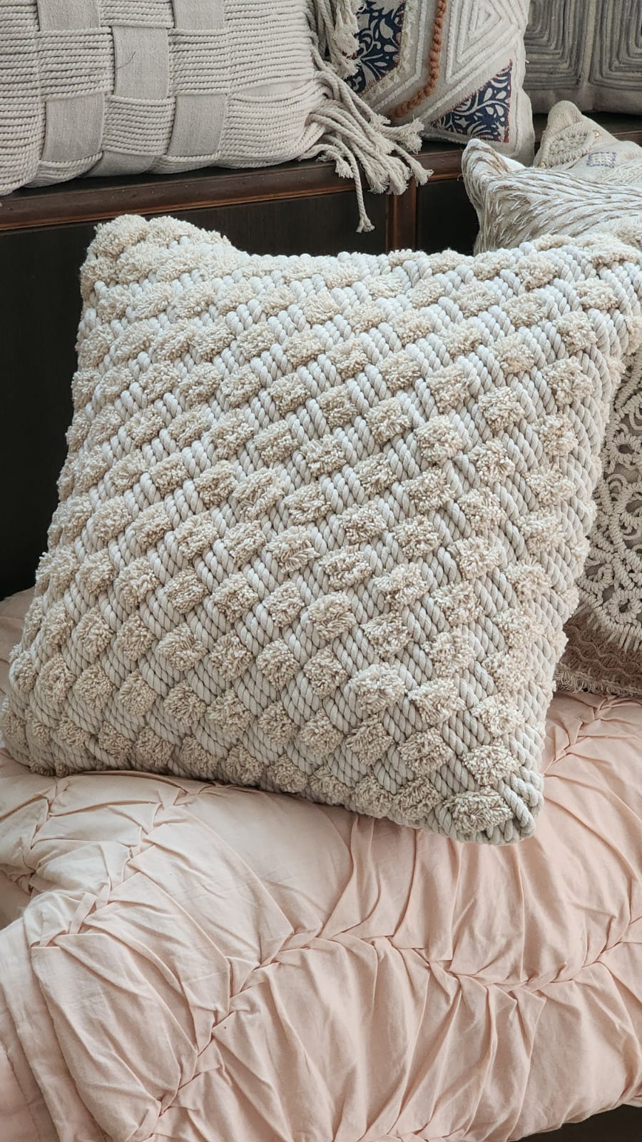 Harmony Macrame Cushion Cover