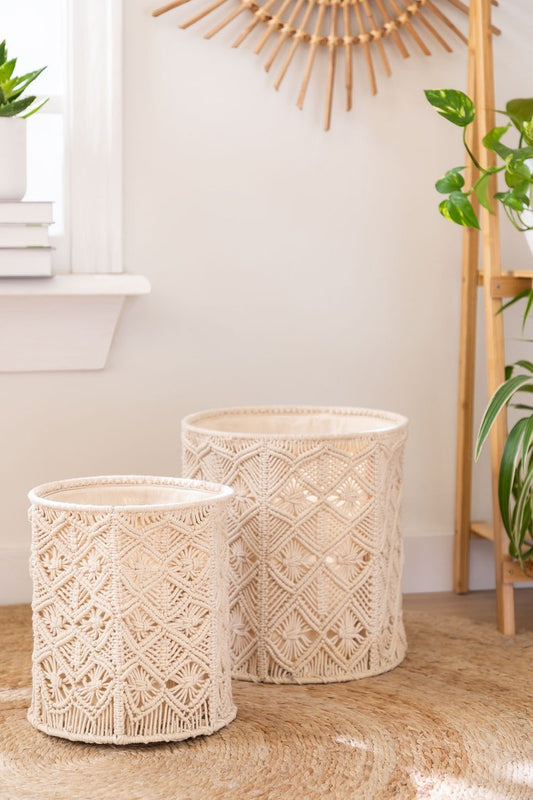 Macrame Storage Set of 2